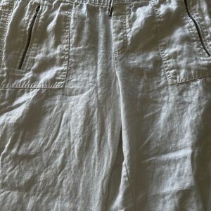 Athleta White Linen Pants